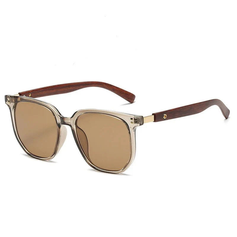 Isla Geometric Frame Sunglasses | Wood Temples Sunglasses - Image 6