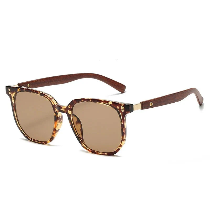 Isla Geometric Frame Sunglasses | Wood Temples Sunglasses - Image 8