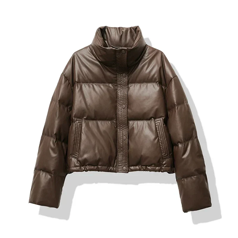 Isla Cropped Puffer Jacket | Quilted Button Front Jacket