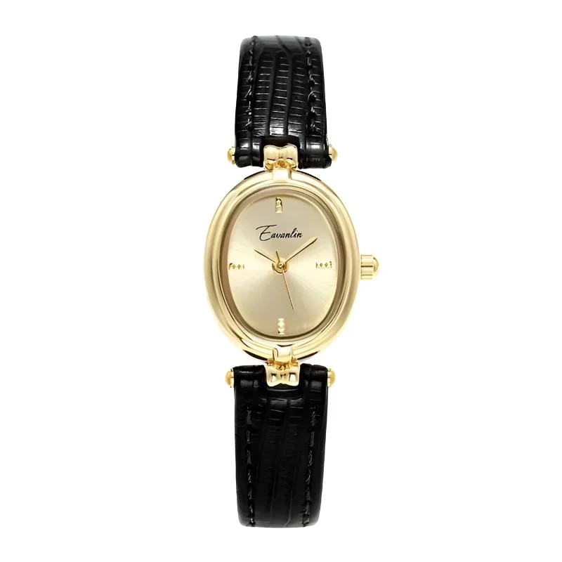 Isla Slim Strap Wristwatch | Oval Dial Embossed Wristwatch - Image 4