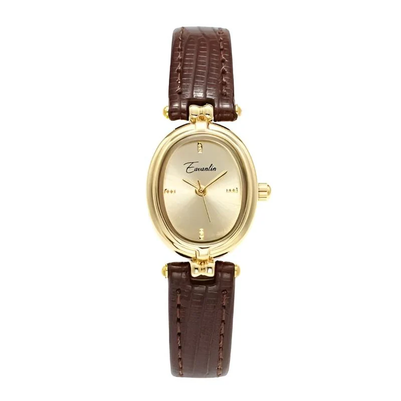 Isla Slim Strap Wristwatch | Oval Dial Embossed Wristwatch - Image 5