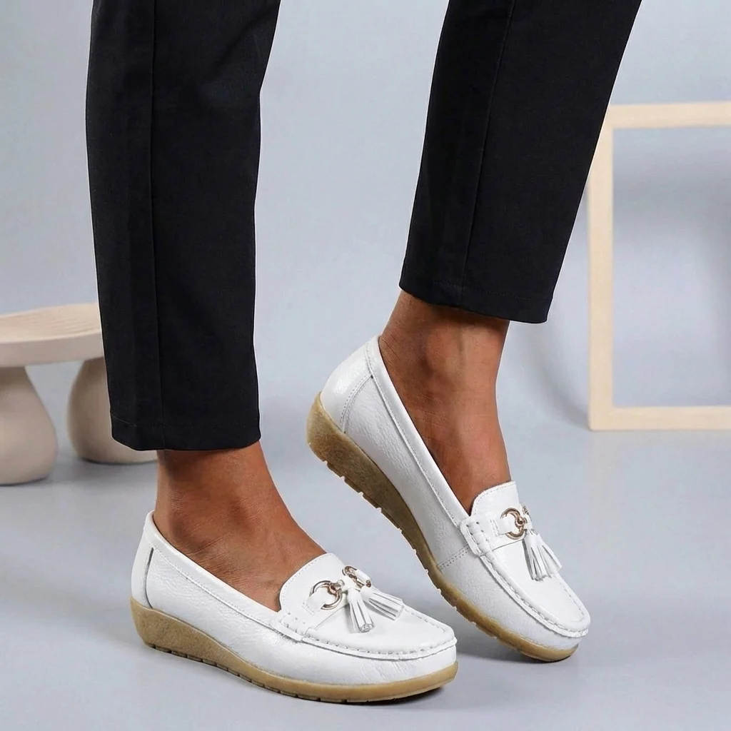 Isla Slip-On | Tassel Accents Stitched Trim Moccasins - Image 10