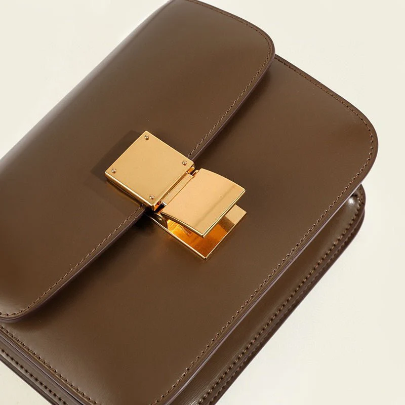 Isla Leather Structured Flap Bag | Gold-Tone Hardware Flap Bag - Image 14
