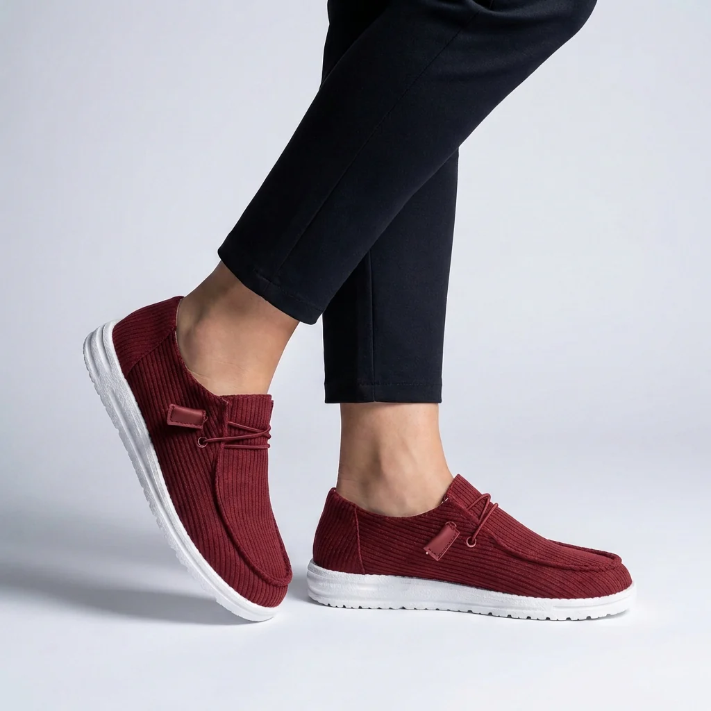 Isla Low-Cut Slip-On Shoes | Ribbed Lace Detail Slip-On Shoes - Image 3