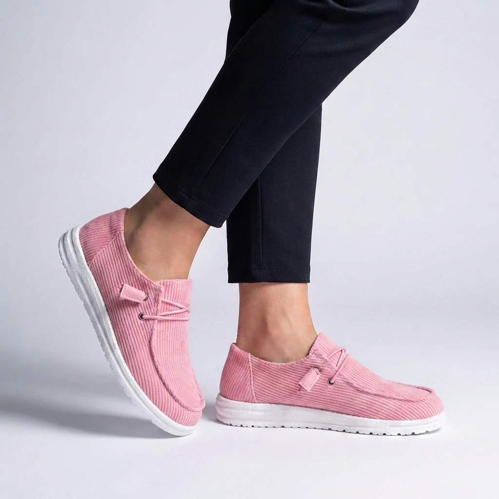 Isla Low-Cut Slip-On Shoes | Ribbed Lace Detail Slip-On Shoes - Image 4