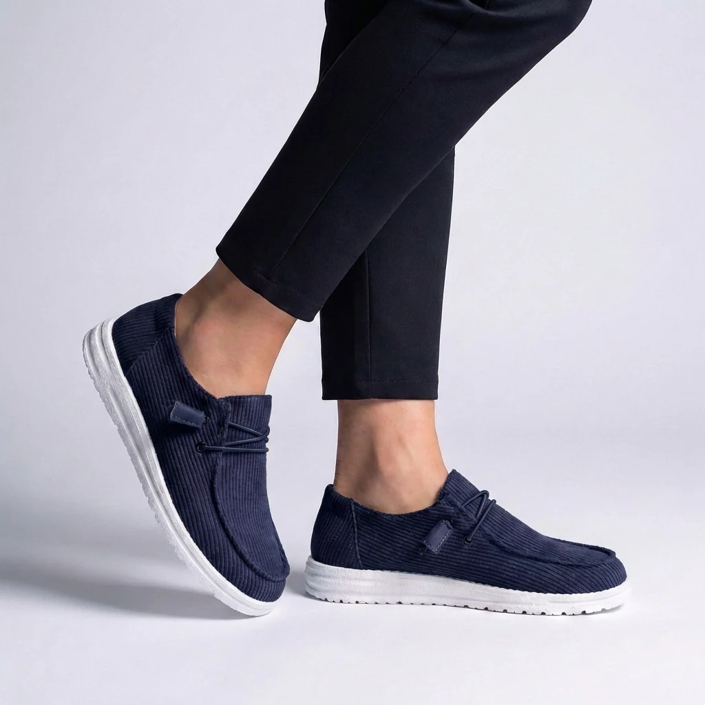 Isla Low-Cut Slip-On Shoes | Ribbed Lace Detail Slip-On Shoes - Image 5
