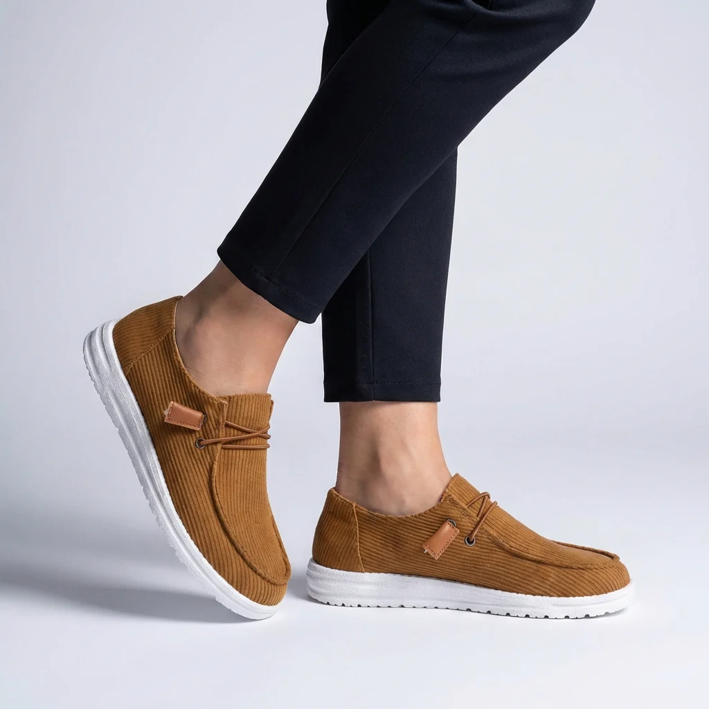 Isla Low-Cut Slip-On Shoes | Ribbed Lace Detail Slip-On Shoes - Image 6