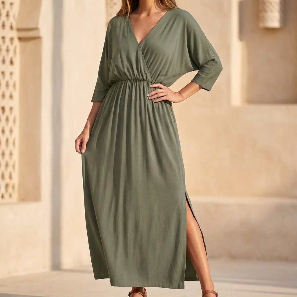 Isla Maxi Dress | V-Neck Wrap Front Dress