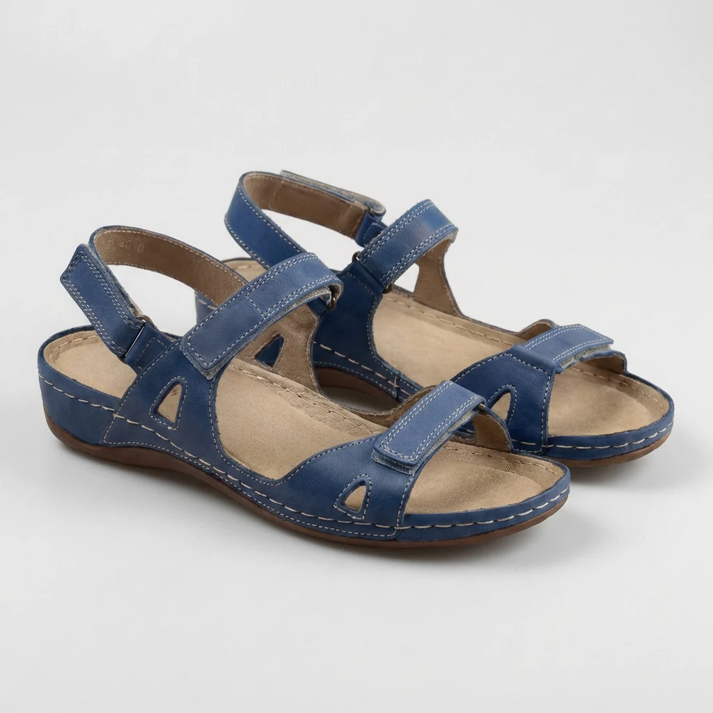 Isla Open-Toe Flat Sandals | Adjustable Straps Sandals - Image 5