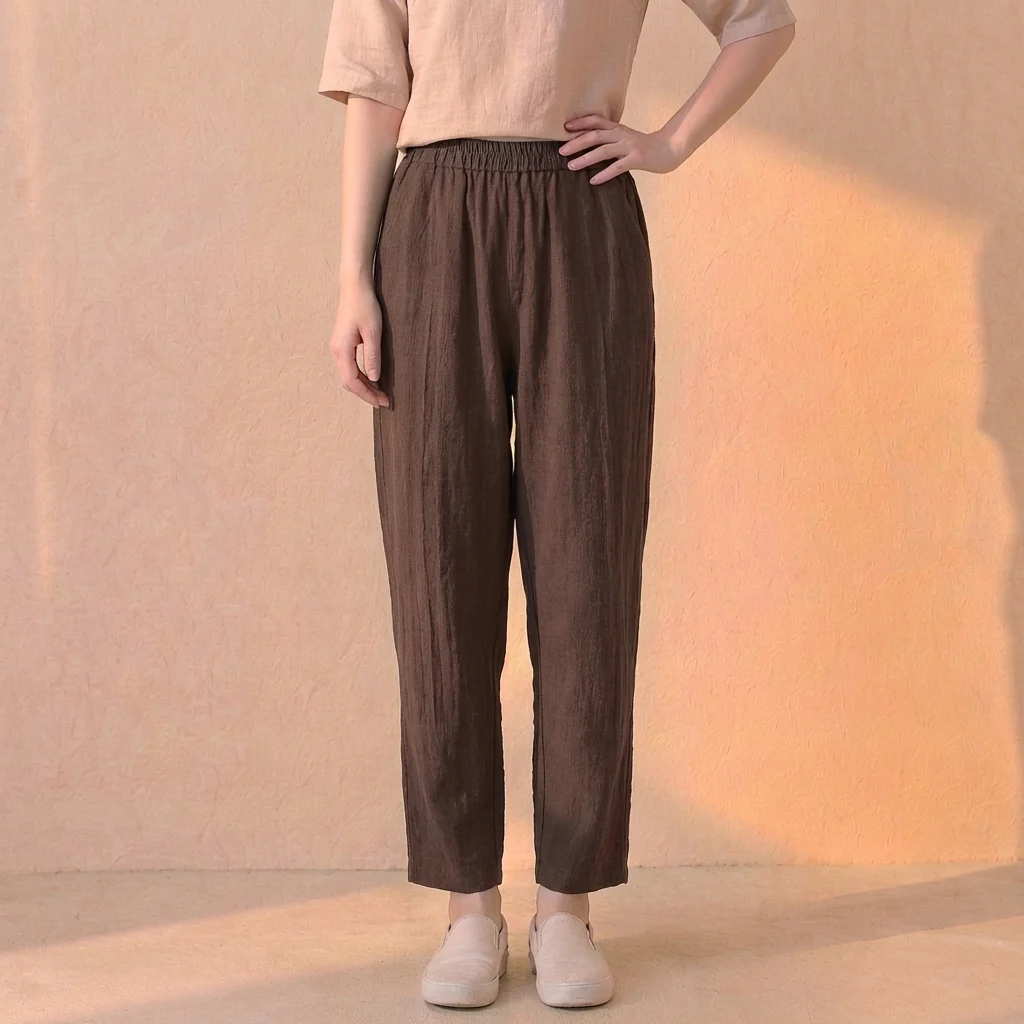 Isla Relaxed Fit Harem Pants | Elastic Waist Side Pockets Pants