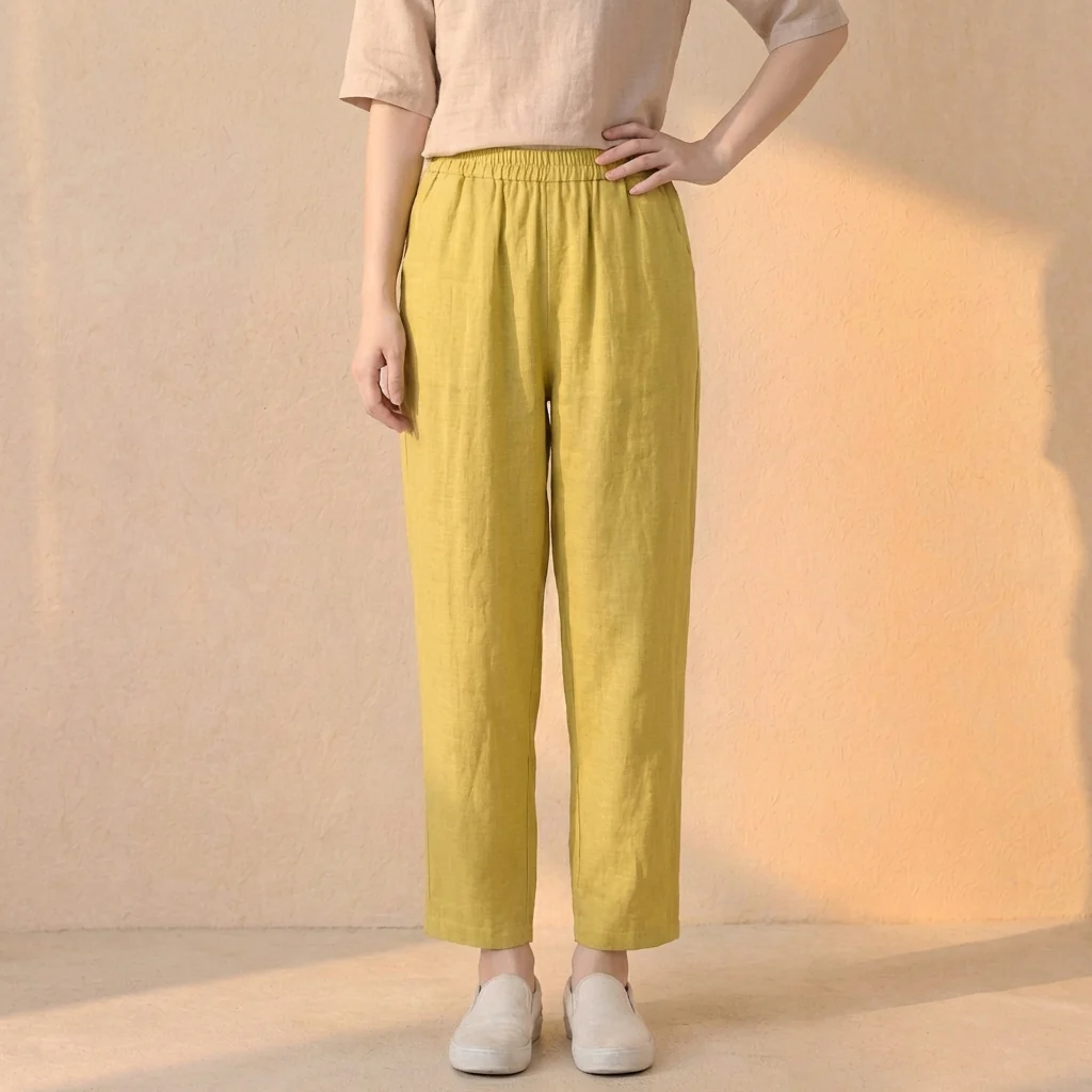 Isla Relaxed Fit Harem Pants | Elastic Waist Side Pockets Pants - Image 8