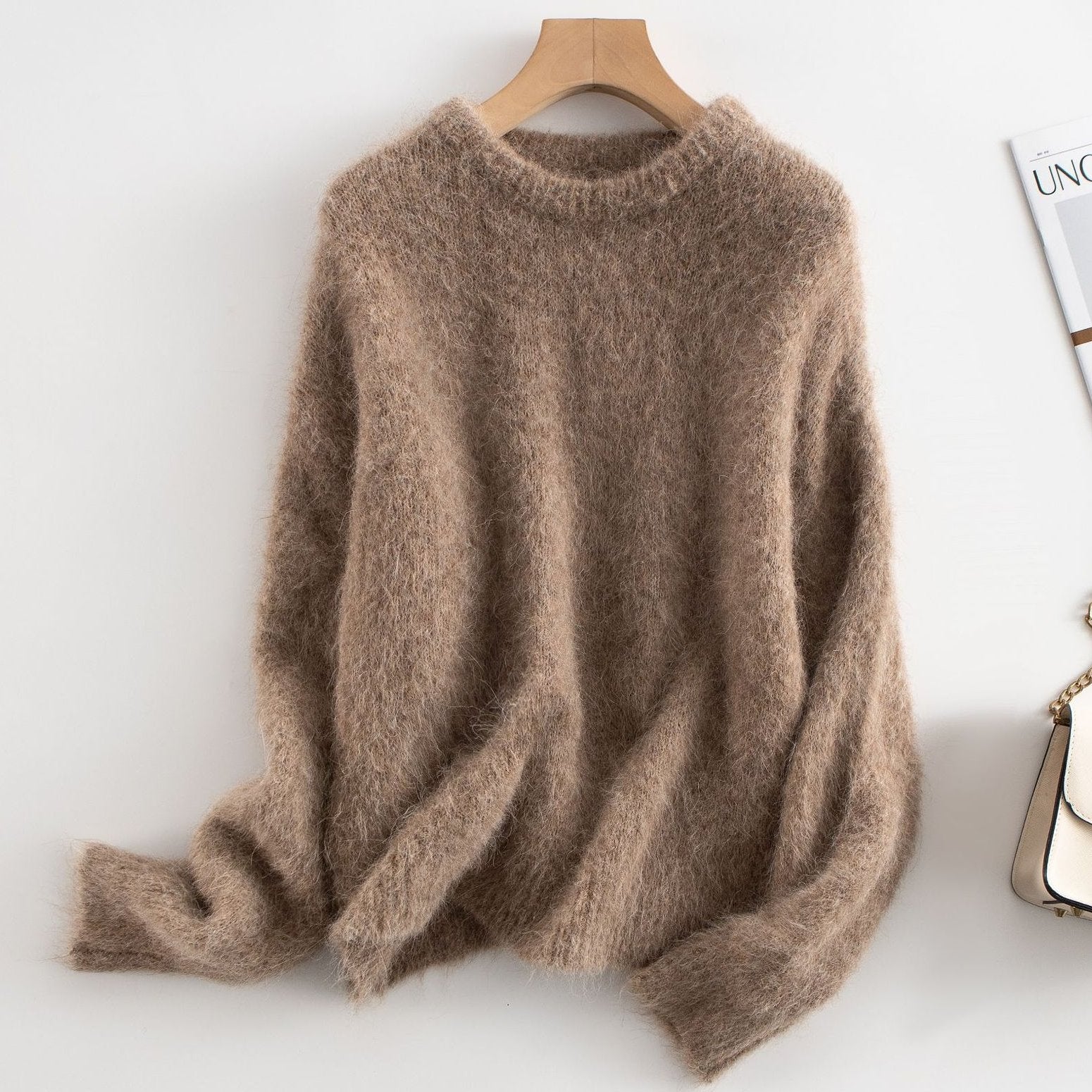 Isla Relaxed Fit Ribbed Sweater | Crewneck Long Sleeve Sweater - Image 4