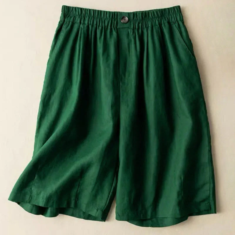 Isla Relaxed Fit Shorts | Elastic Waist Side Pockets Shorts - Image 3