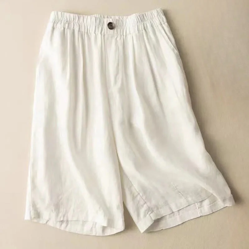Isla Relaxed Fit Shorts | Elastic Waist Side Pockets Shorts - Image 5