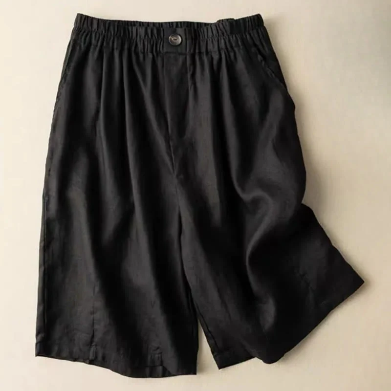 Isla Relaxed Fit Shorts | Elastic Waist Side Pockets Shorts - Image 6
