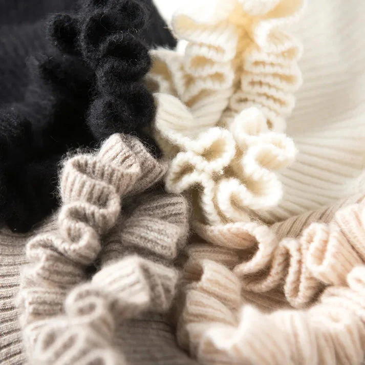 Isla Slim Fit Turtleneck Sweater | Ruffled Ribbed Sweater - Image 8