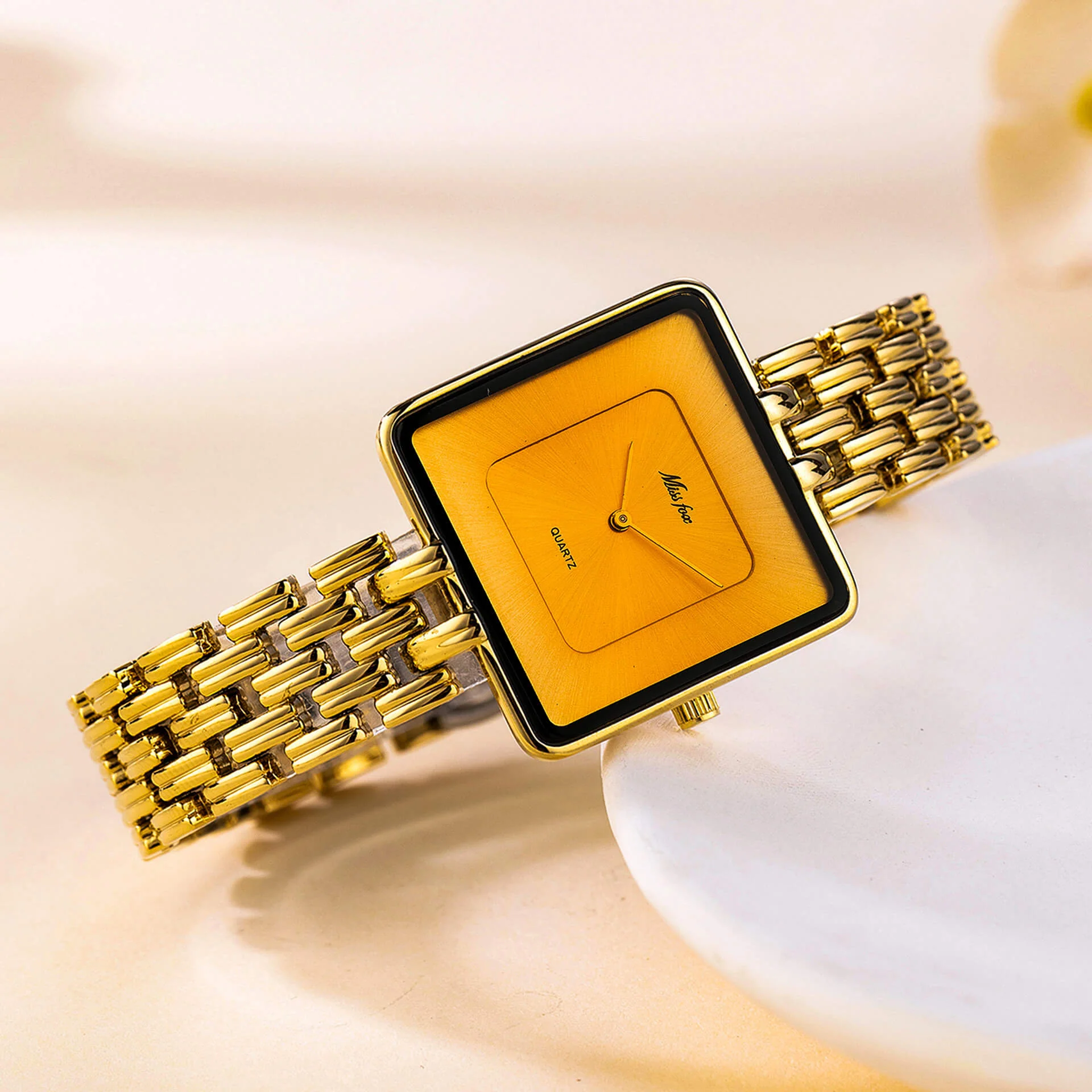 Isla Square Case Wristwatch | Link Bracelet Dial Wristwatch - Image 3