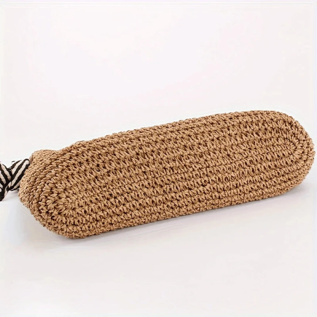Isla Unstructured Tote Bag | Bow Detail Striped Handles Tote Bag - Image 6