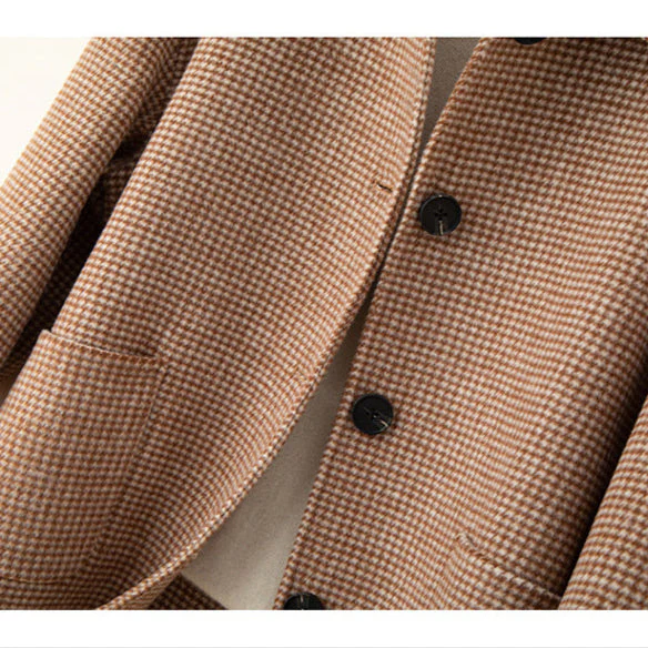Isla Relaxed Fit Jacket | Check Pattern Button Front Jacket - Image 10