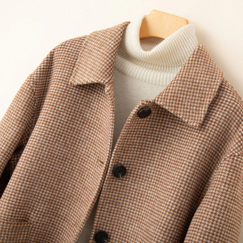 Isla Relaxed Fit Jacket | Check Pattern Button Front Jacket - Image 11