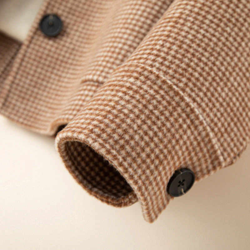 Isla Relaxed Fit Jacket | Check Pattern Button Front Jacket - Image 12