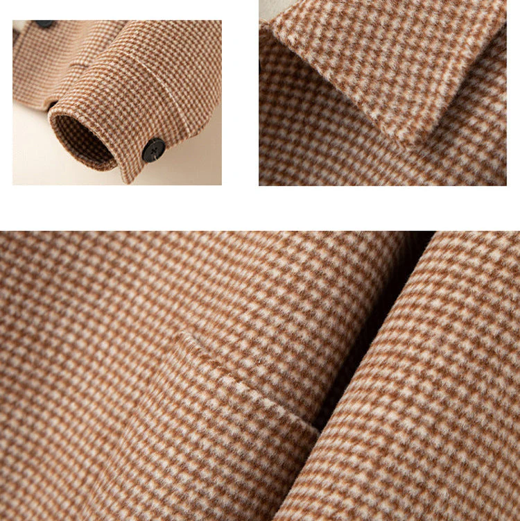 Isla Relaxed Fit Jacket | Check Pattern Button Front Jacket - Image 13