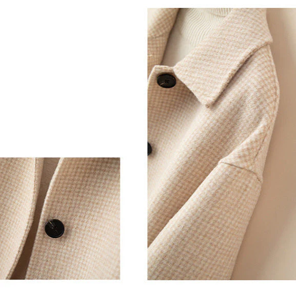 Isla Relaxed Fit Jacket | Check Pattern Button Front Jacket - Image 5