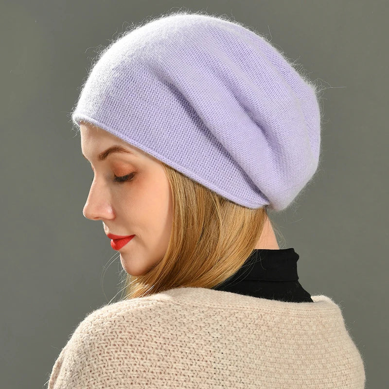 Isla Relaxed Fit Slouch Beanie | Ribbed Trim Solid Slouch Beanie - Image 4