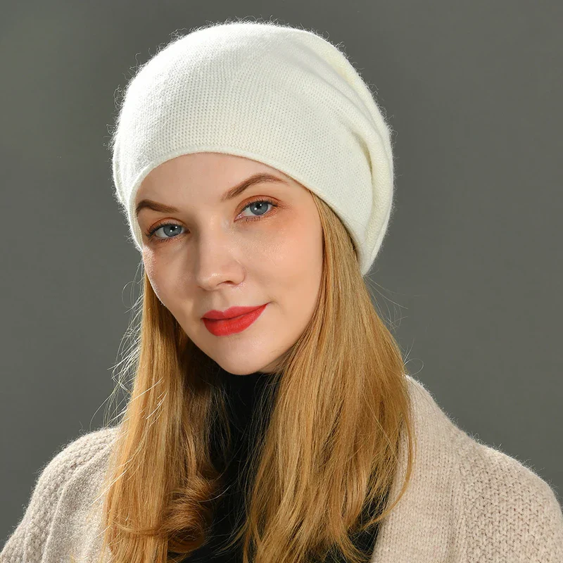 Isla Relaxed Fit Slouch Beanie | Ribbed Trim Solid Slouch Beanie - Image 5