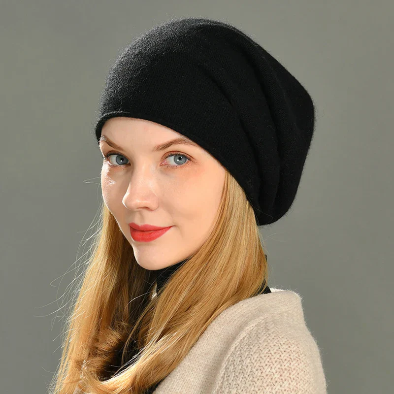 Isla Relaxed Fit Slouch Beanie | Ribbed Trim Solid Slouch Beanie - Image 6