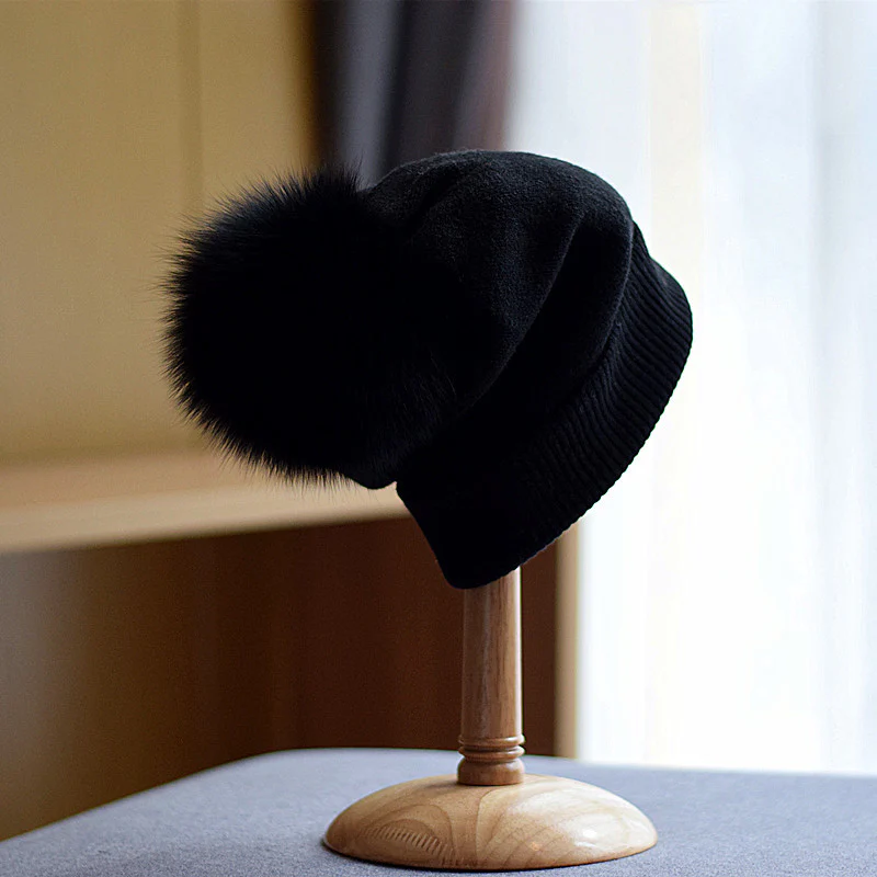 Isla Ribbed Pom-Pom Beanie | Close Fit Beanie - Image 5