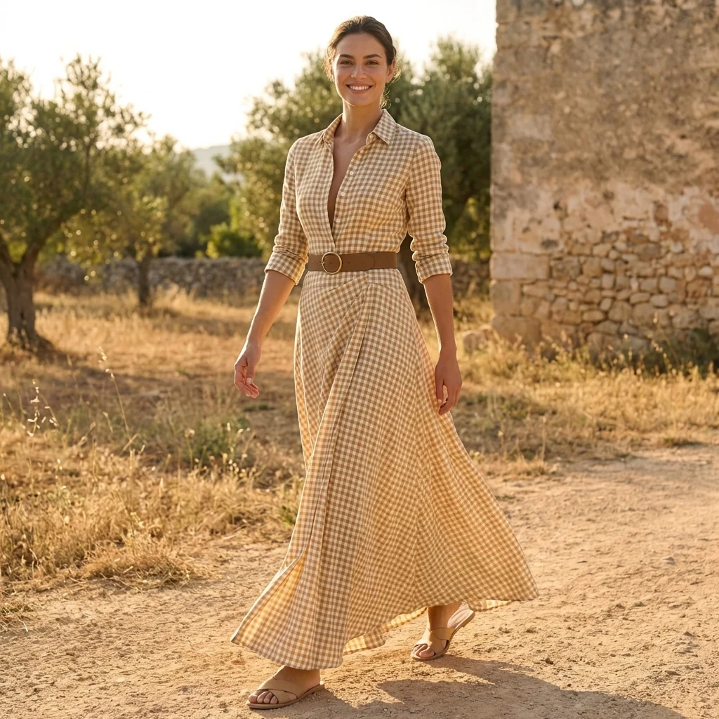 Isla Wrap Maxi Dress | Collared V-Neck Belted Maxi Dress - Image 2