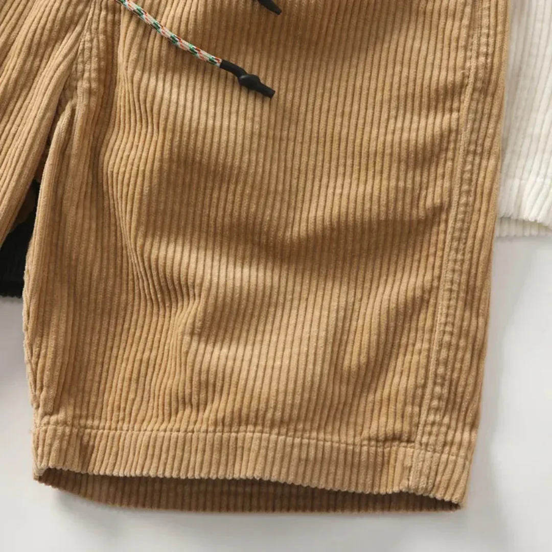 Jack Relaxed Fit Corduroy Shorts | Drawstring Waist Side Pockets Shorts - Image 3
