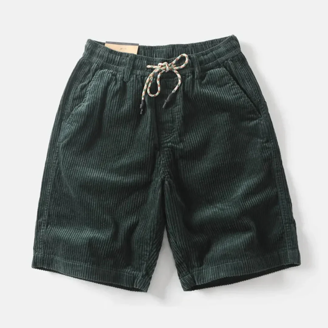 Jack Relaxed Fit Corduroy Shorts | Drawstring Waist Side Pockets Shorts - Image 4