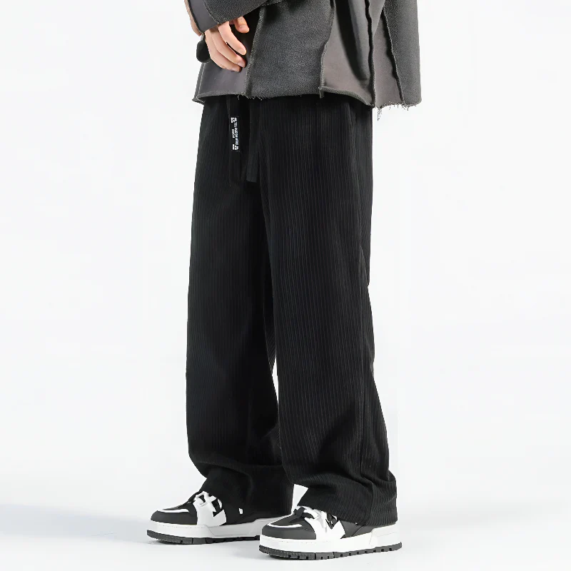 James Relaxed Fit Corduroy Pants | Drawstring Waist Side Pockets Pants - Image 3
