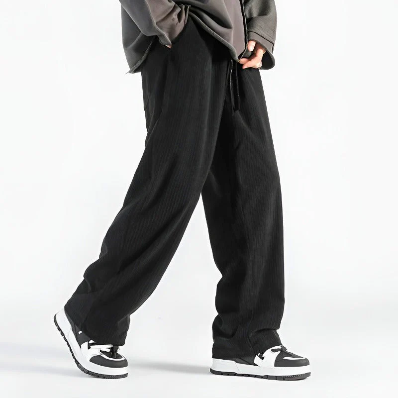James Relaxed Fit Corduroy Pants | Drawstring Waist Side Pockets Pants - Image 4