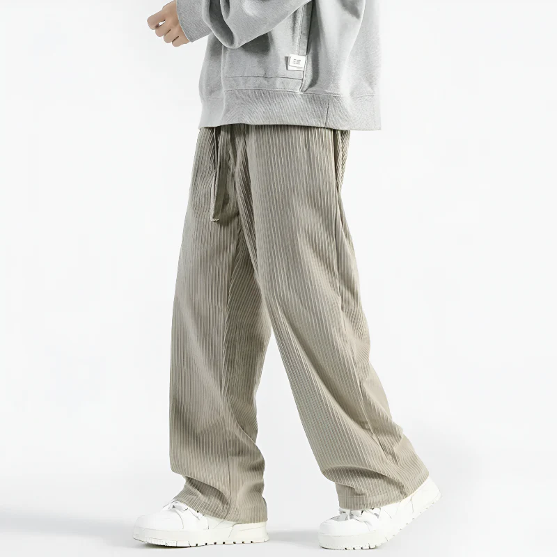 James Relaxed Fit Corduroy Pants | Drawstring Waist Side Pockets Pants - Image 5