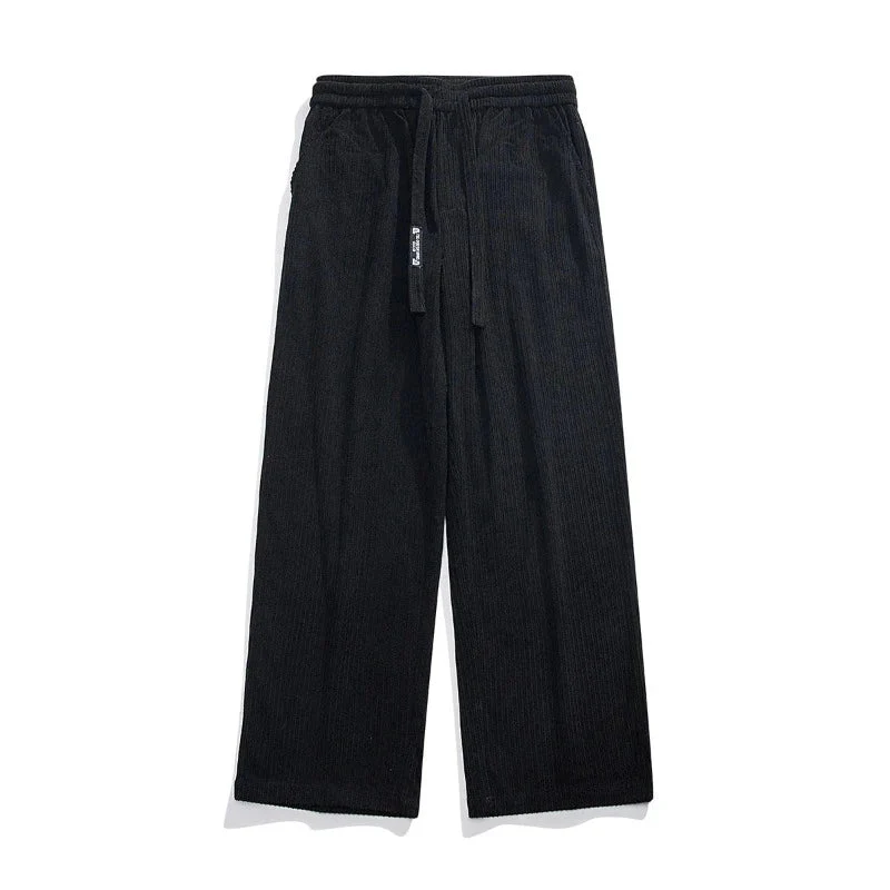 James Relaxed Fit Corduroy Pants | Drawstring Waist Side Pockets Pants - Image 7