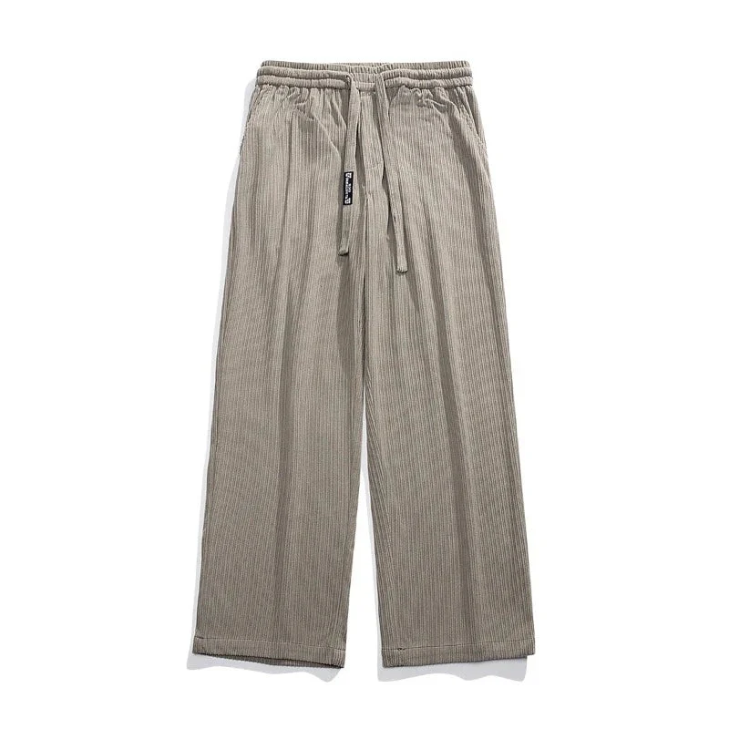 James Relaxed Fit Corduroy Pants | Drawstring Waist Side Pockets Pants - Image 8