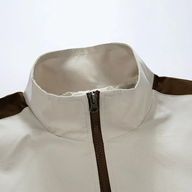 James Relaxed Fit Track Jacket | Striped Stand Collar Casual Track Jacket - Image 5