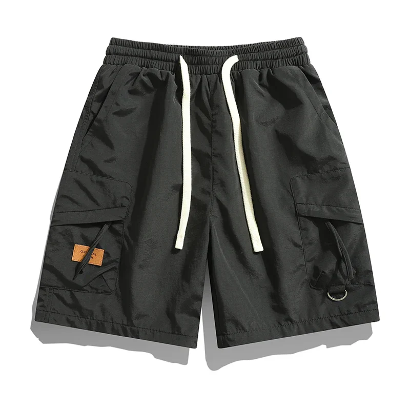 Joshua Relaxed Fit Cargo Shorts | Elastic Waist Drawstring Cargo Shorts - Image 3