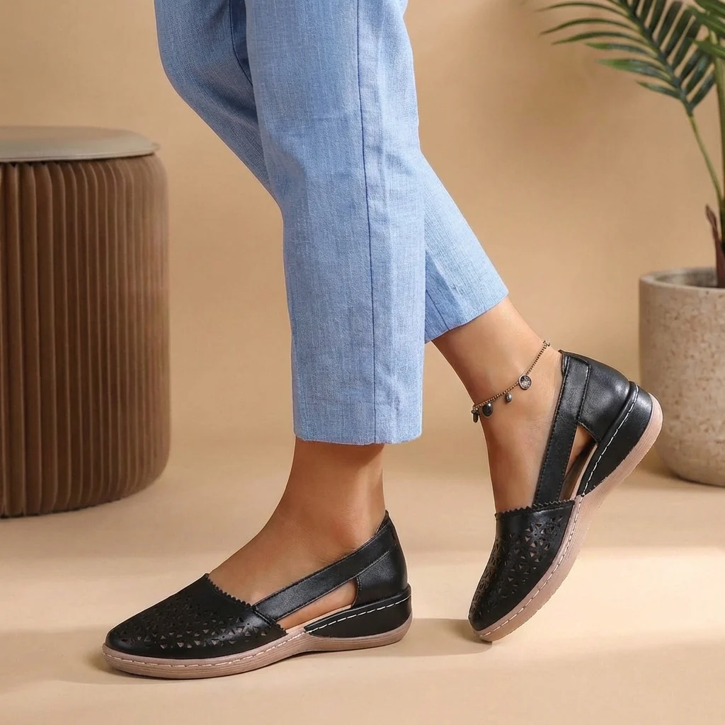 Marina Orthopedic Cut-Out Loafers | Breathable Comfort Walking Flats