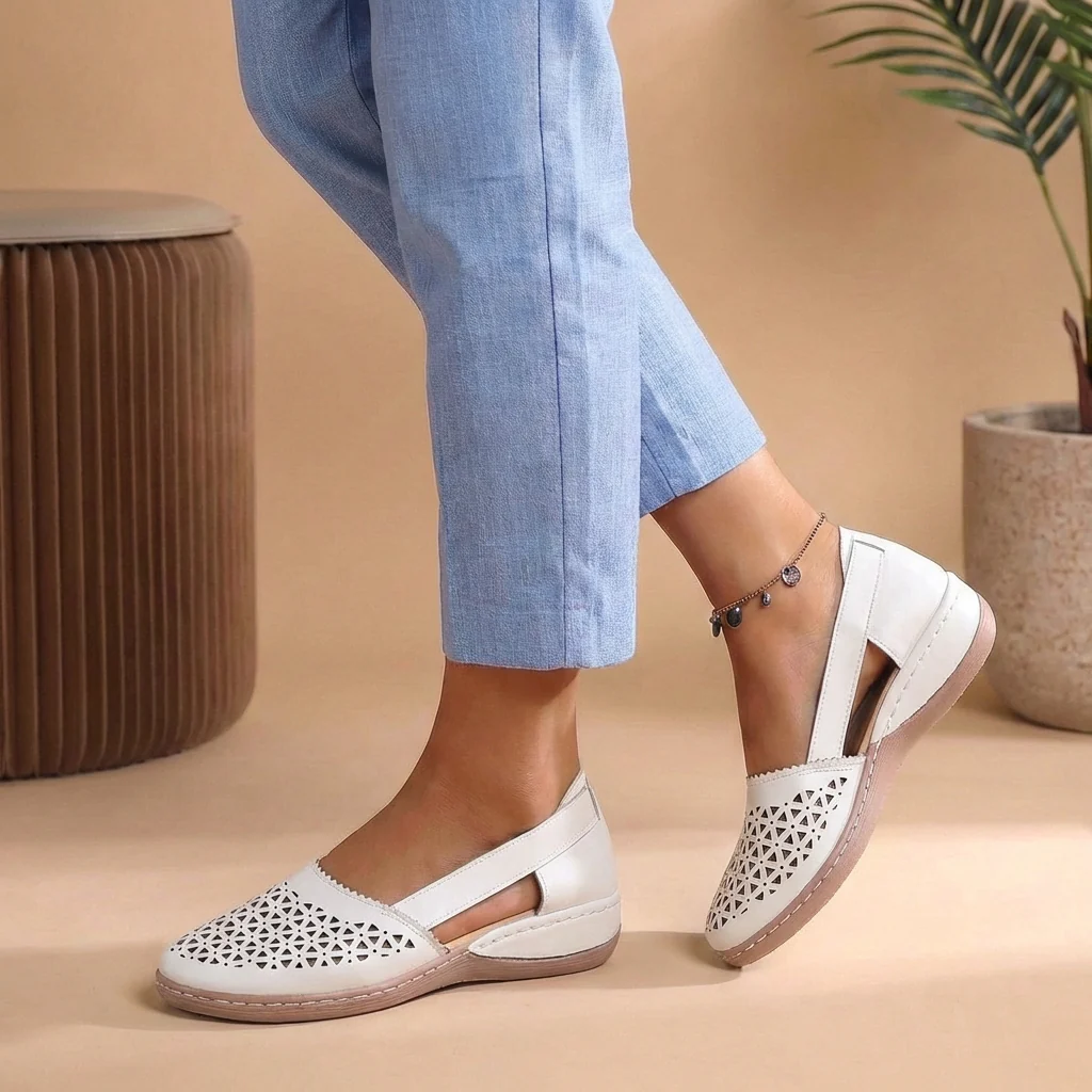 Marina Orthopedic Cut-Out Loafers | Breathable Comfort Walking Flats - Image 7