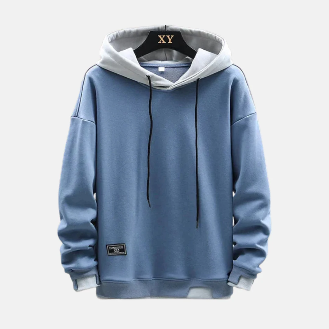 Men’s Hoodie – Relaxed Fit – Cotton Blend – Layered Hood – Ribbed Cuffs and Hem - Image 4