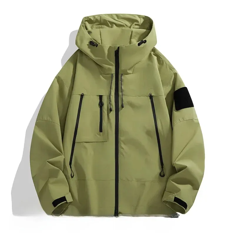 Men’s Oversized Jacket – Windproof – Hooded – Zip Pockets – Adjustable Cuffs - Image 5