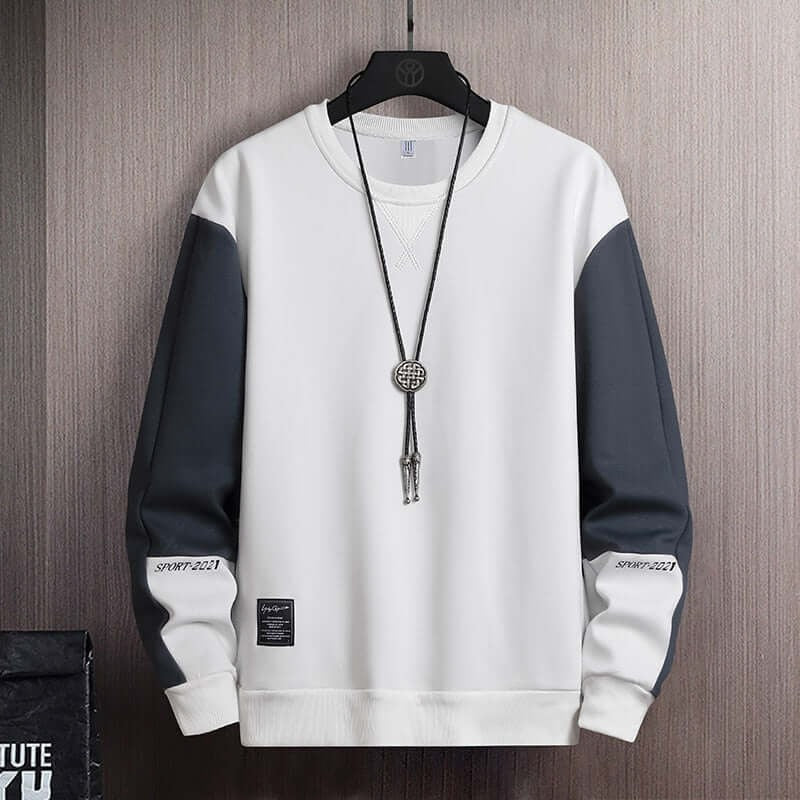 Men’s Sweatshirt – Relaxed Fit – Cotton – Raglan Sleeves – Ribbed Hem – Casual Style - Image 3