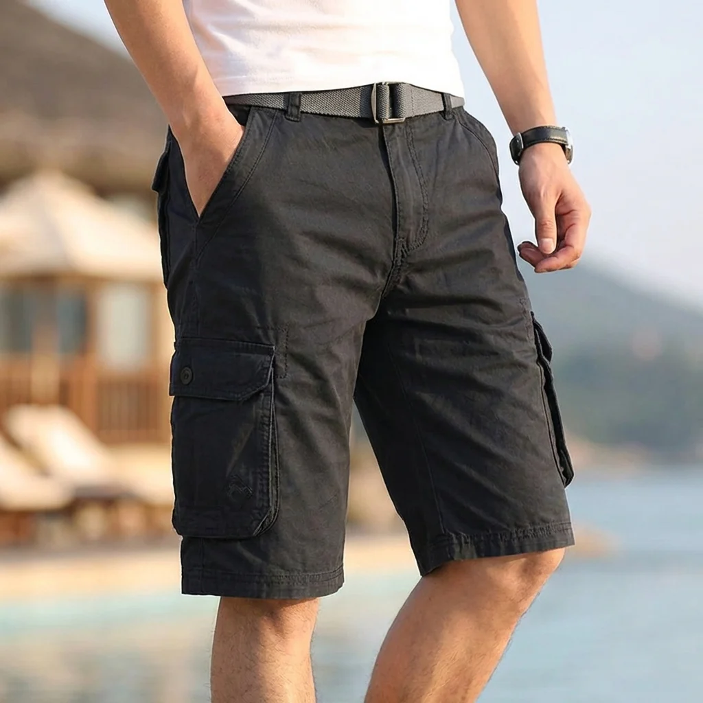 Noah Relaxed Fit Cargo Shorts | Cargo Pockets Side Pockets Shorts - Image 4