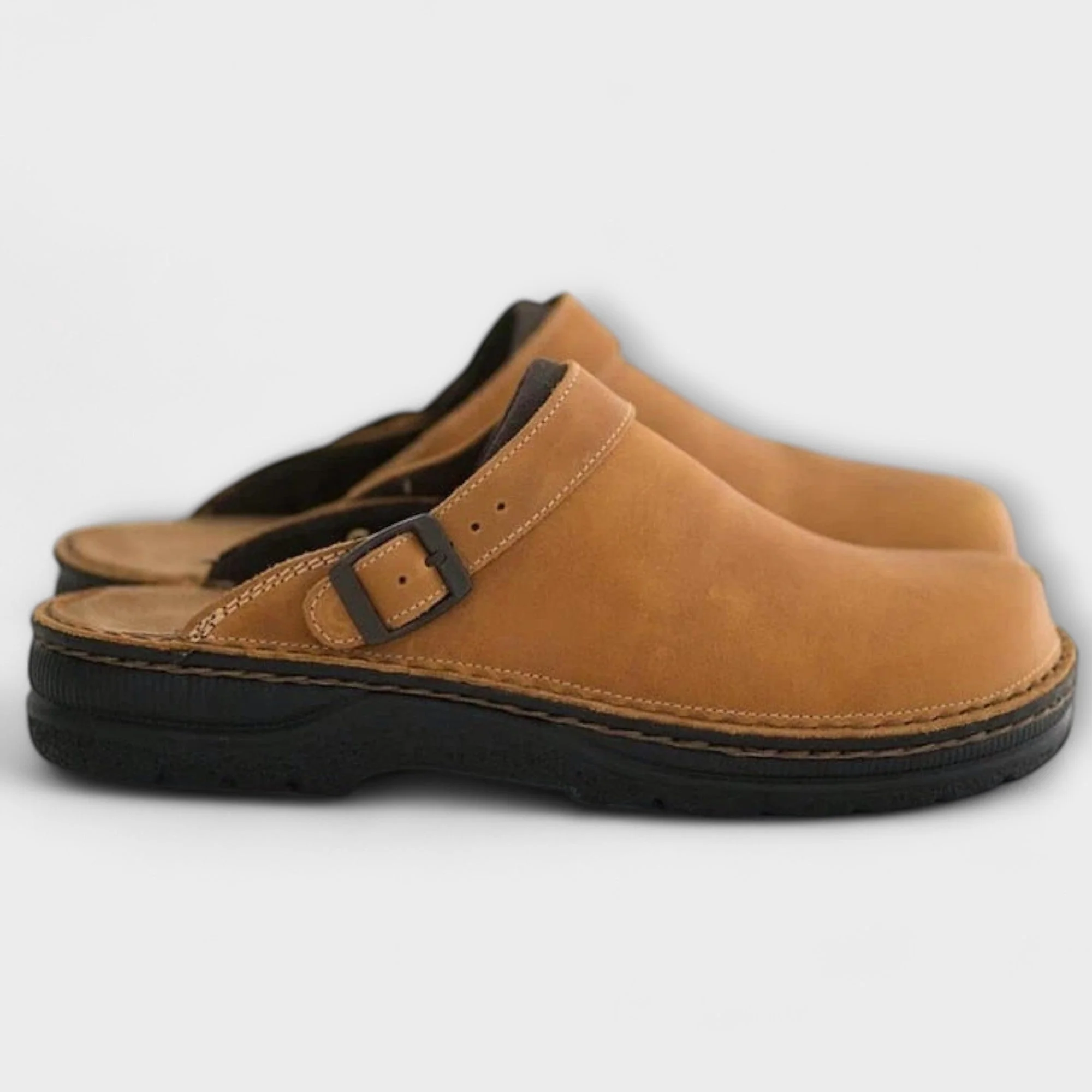 Oliver Relaxed Fit Clogs | Buckle Strap Thick Sole Clogs - Image 3