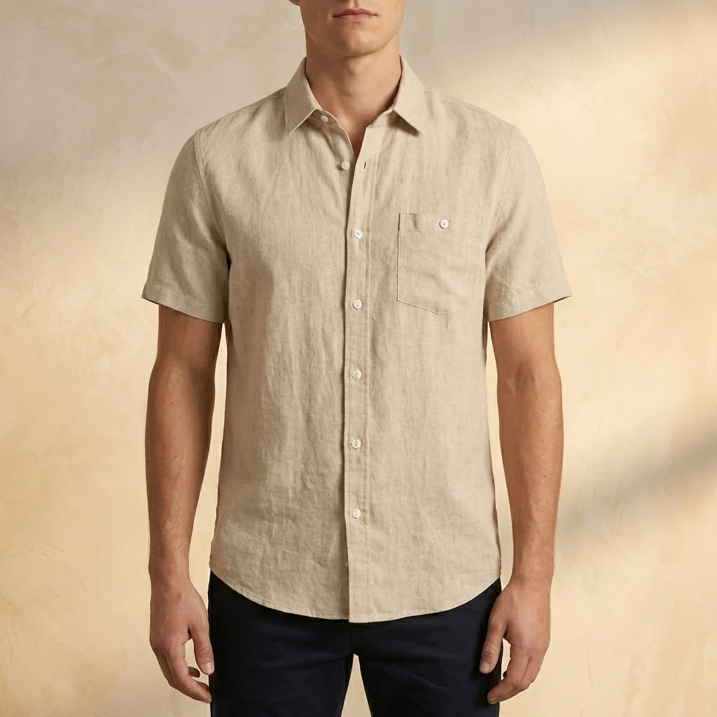 Oliver Loose Fit Short Sleeve Shirt | Button Front Chest Pocket Shirt