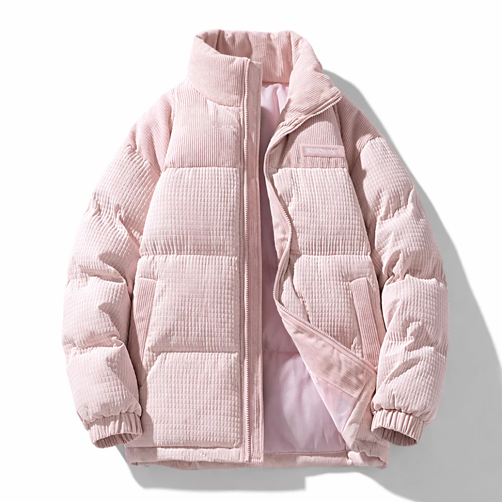 Oliver Oversized Puffer Jacket | Quilted Corduroy Panels Puffer Jacket - Image 5